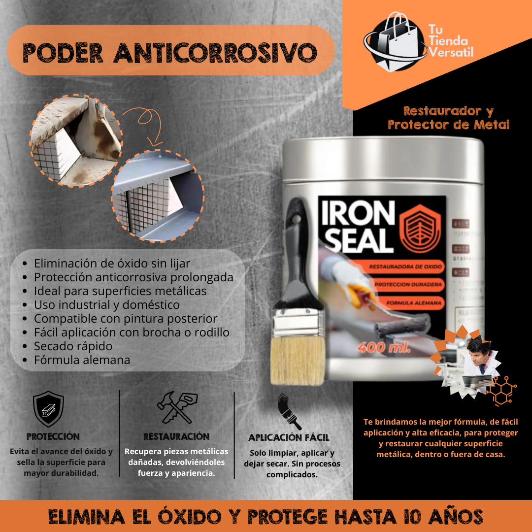 IRON SEAL Formula alemana contra el oxido PAGUE 1 LLEVE 2